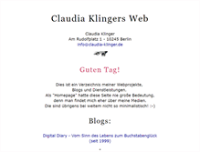 Tablet Screenshot of claudia-klinger.de